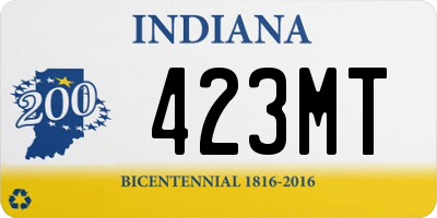 IN license plate 423MT