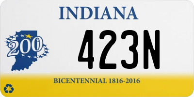 IN license plate 423N