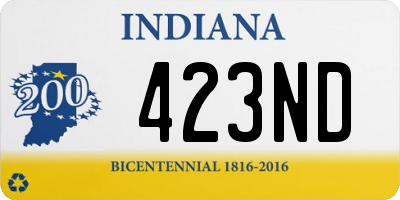 IN license plate 423ND