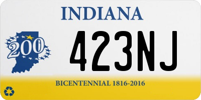 IN license plate 423NJ