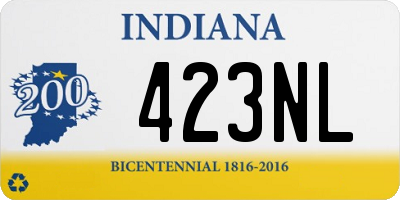 IN license plate 423NL