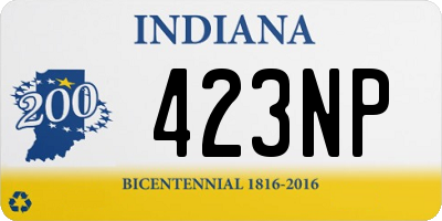 IN license plate 423NP