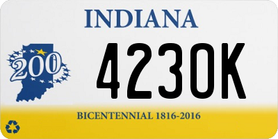 IN license plate 423OK