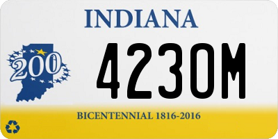 IN license plate 423OM