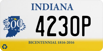 IN license plate 423OP