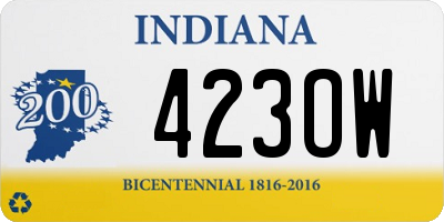 IN license plate 423OW