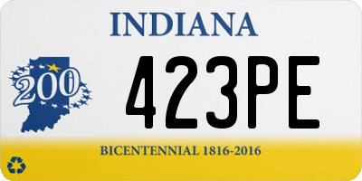 IN license plate 423PE