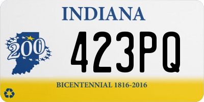 IN license plate 423PQ