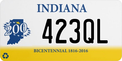 IN license plate 423QL