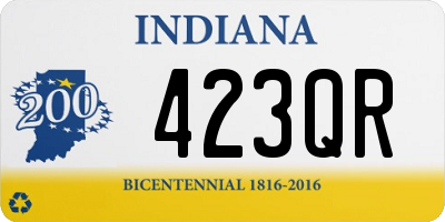 IN license plate 423QR