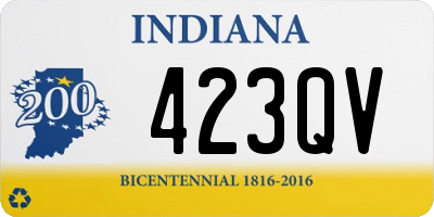 IN license plate 423QV