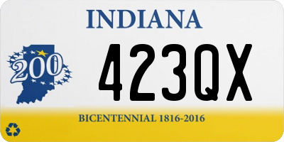 IN license plate 423QX