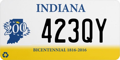 IN license plate 423QY