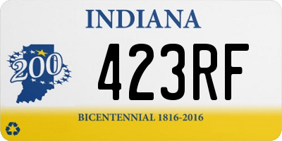 IN license plate 423RF