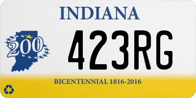 IN license plate 423RG