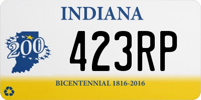 IN license plate 423RP