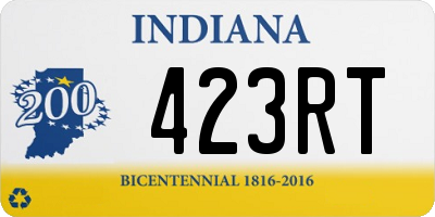 IN license plate 423RT