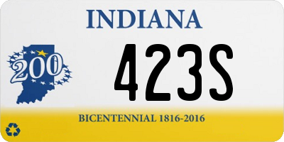 IN license plate 423S