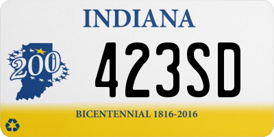 IN license plate 423SD