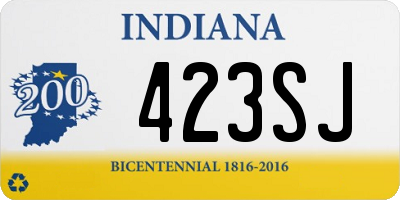 IN license plate 423SJ