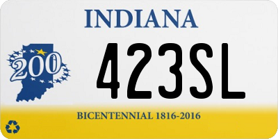 IN license plate 423SL