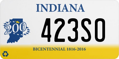 IN license plate 423SO