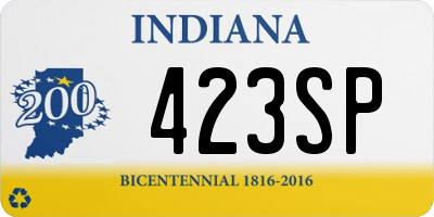 IN license plate 423SP