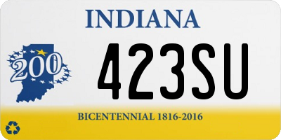 IN license plate 423SU