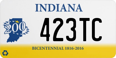 IN license plate 423TC