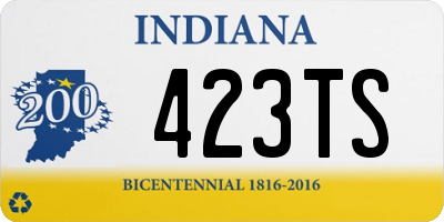 IN license plate 423TS