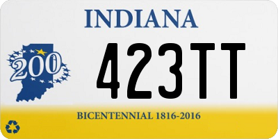 IN license plate 423TT