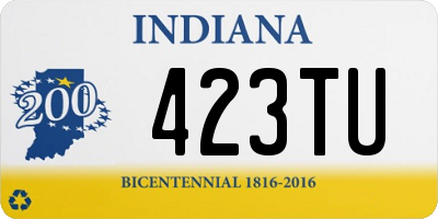 IN license plate 423TU