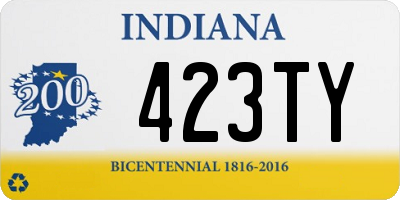 IN license plate 423TY