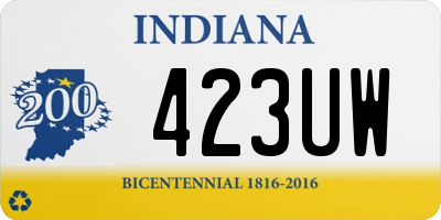 IN license plate 423UW
