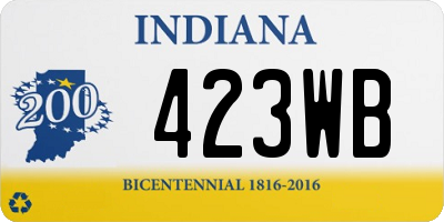 IN license plate 423WB