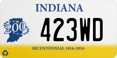 IN license plate 423WD