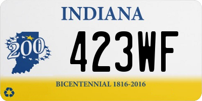 IN license plate 423WF