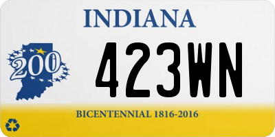 IN license plate 423WN