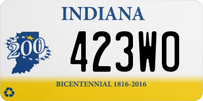 IN license plate 423WO