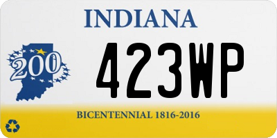 IN license plate 423WP