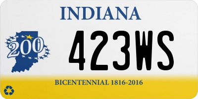 IN license plate 423WS