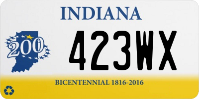 IN license plate 423WX