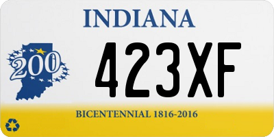 IN license plate 423XF