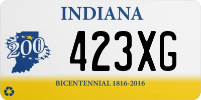 IN license plate 423XG