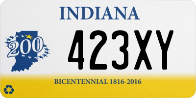 IN license plate 423XY