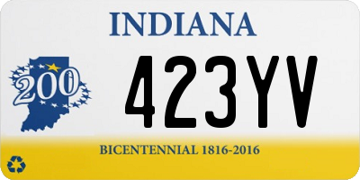 IN license plate 423YV