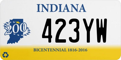 IN license plate 423YW