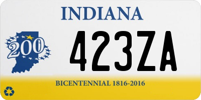 IN license plate 423ZA