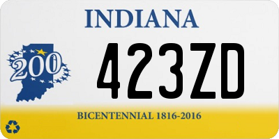 IN license plate 423ZD