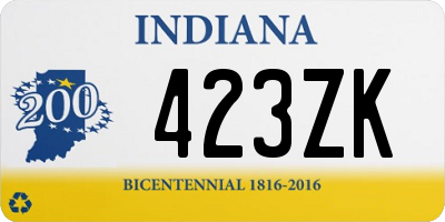 IN license plate 423ZK